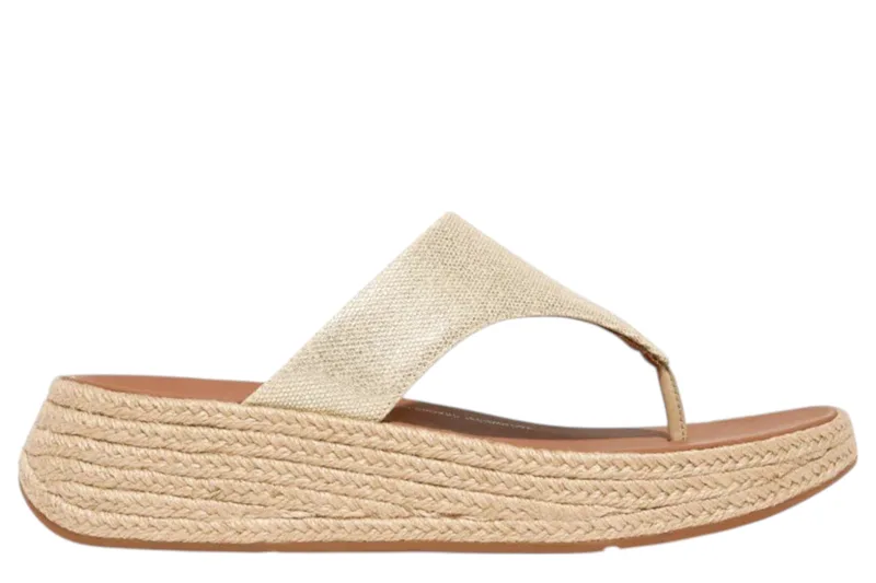 Εσπαντρίγες Fitflop F-Mode Jute Toe Post HP7-892-IVORY Γυναικείο