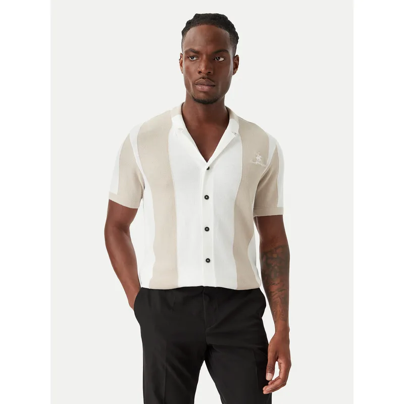 Beverly Hills Polo Club Πουκάμισο M7613-HR Λευκό Regular Fit