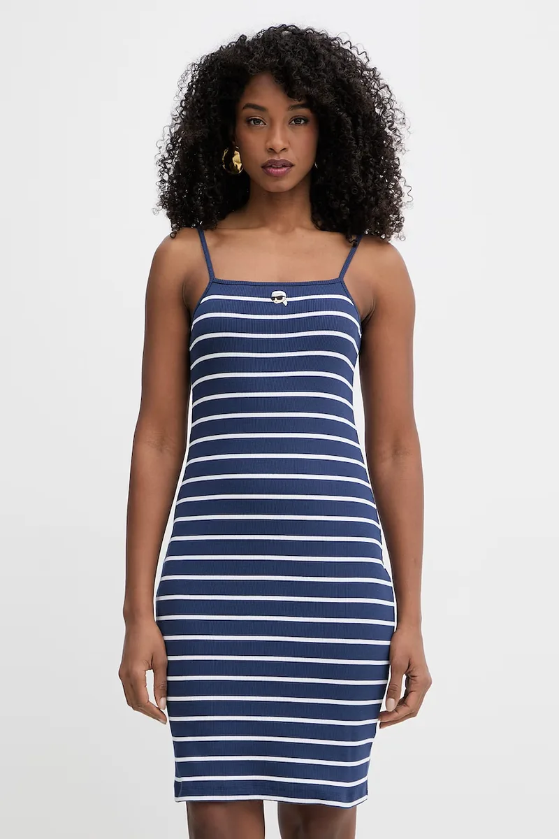 Karl Lagerfeld Φόρεμα bodycon βαμβάκι με ελαστάν IKON