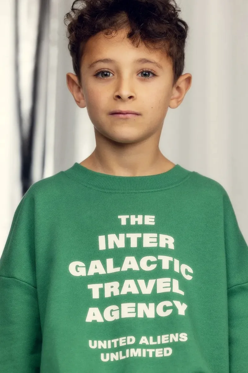 Παιδική βαμβακερή μπλούζα Mini Rodini Travel agency