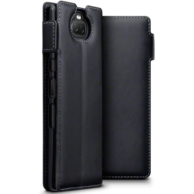 Terrapin Low Profile Δερμάτινη Θήκη - Πορτοφόλι Sony Xperia 10 - Black (117-005-644)