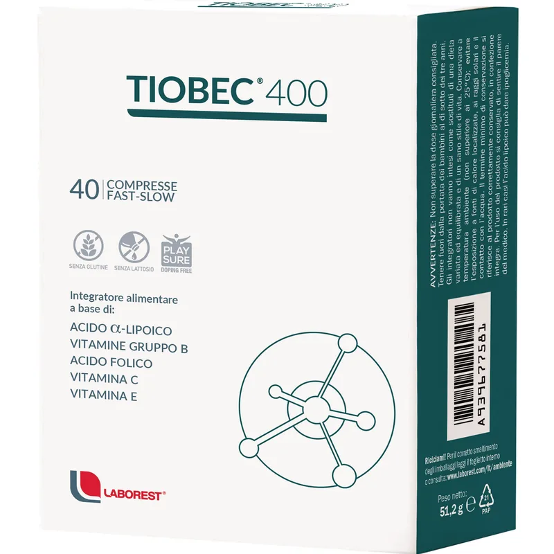 Laborest Tiobec 400 Συμπλήρωμα Διατροφής Πολυβιταμινών & Άλφα-Λιποϊκού Οξέος για την Καλή Λειτουργία του Νευρικού Συστήματος με Ισχυρές Αντιοξειδωτικές Ιδιότητες 40tabs