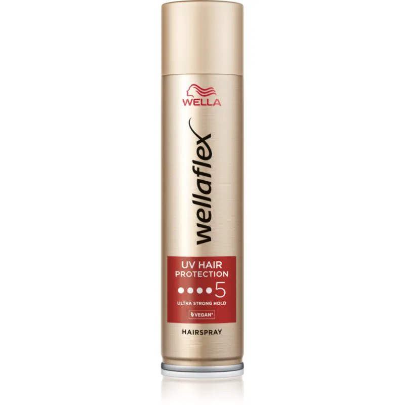 Wella Wellaflex UV Hair Protection λακ μαλλιών με εξαιρετικά δυνατό κράτημα για θερμική επεξεργασία μαλλιών 250 ml