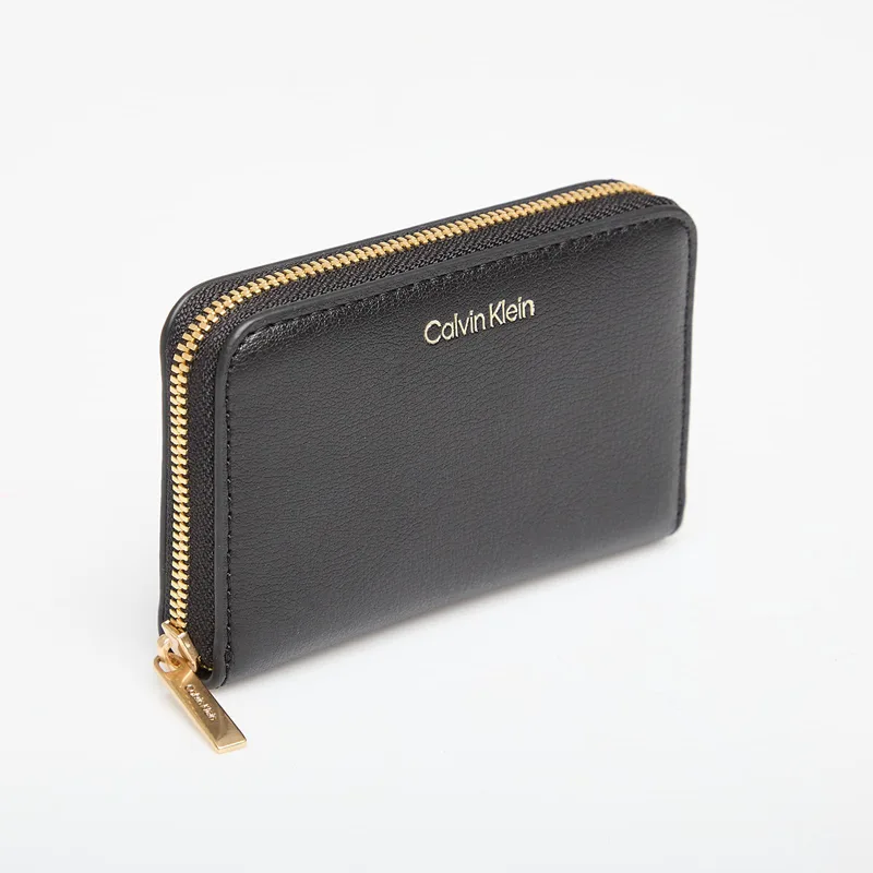 Πορτοφόλι Calvin Klein Foil Logo Medium Zip Around Black Universal
