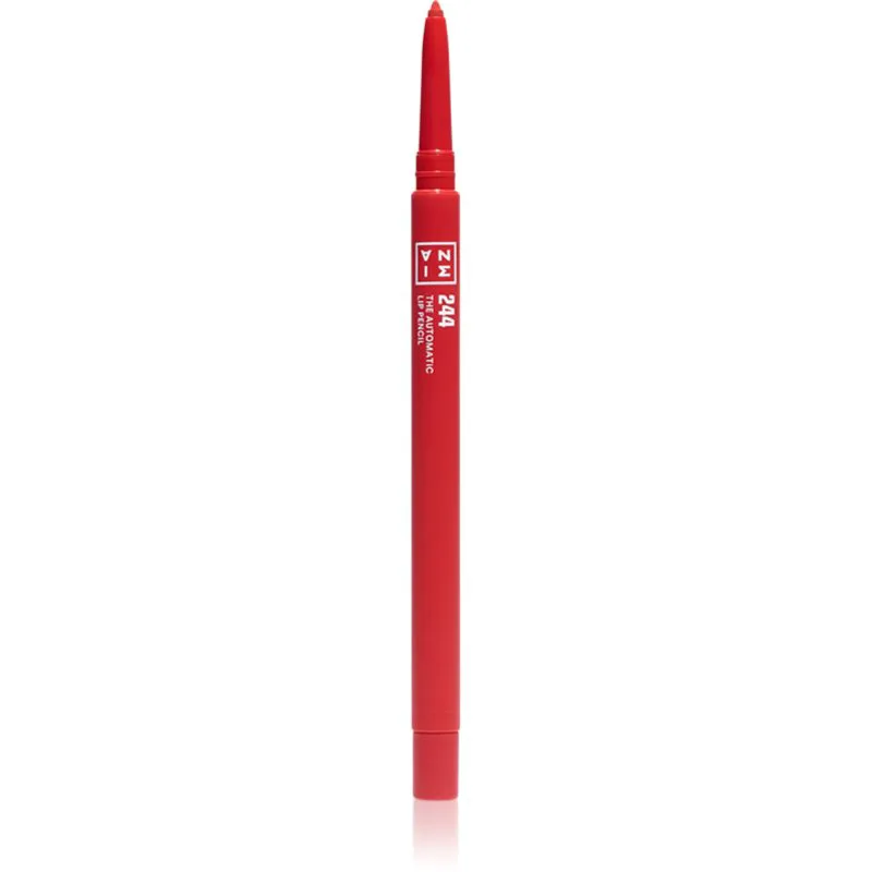 3INA The Automatic Lip Pencil μολύβι περιγράμματος για τα χείλη απόχρωση 244 - Classic red 0.35 γρ