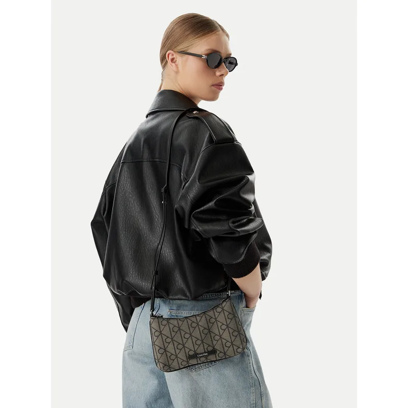Τσάντα Calvin Klein Emblem Aop LV04F1164G Μαύρο