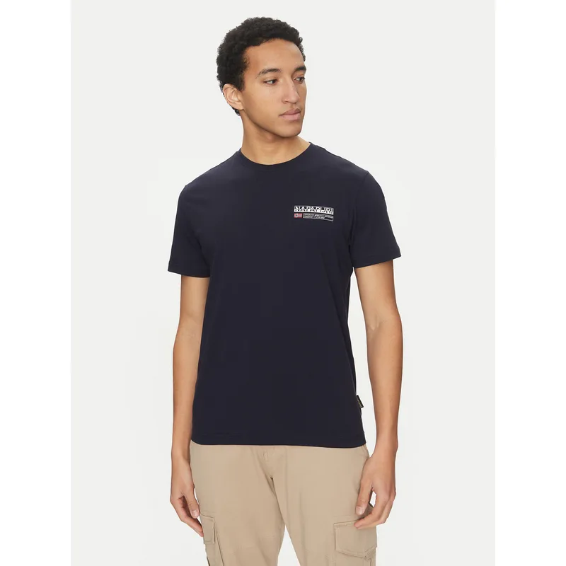 Napapijri T-Shirt Kasba NP0A4HQQ Σκούρο μπλε Regular Fit