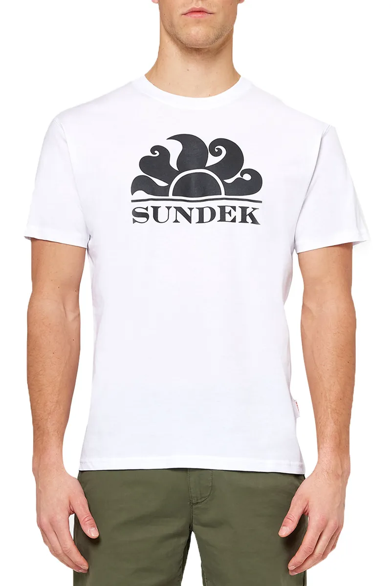 Μπλούζα Κοντομάνικη Sundek Logo M021TEJ7800-WHITE Ανδρικό