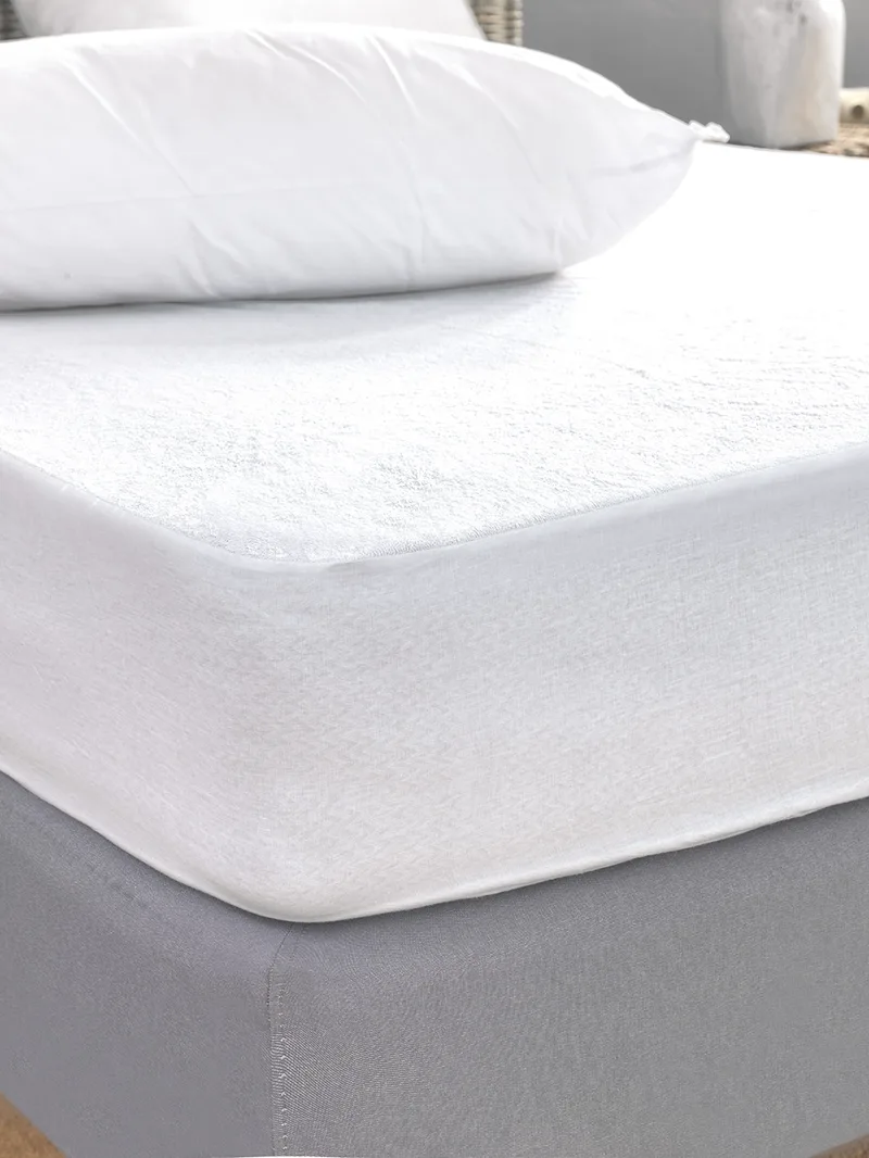 Κάλυμμα King size White Comfort 180x200+35 TERRY WATERPROOF - Palamaiki