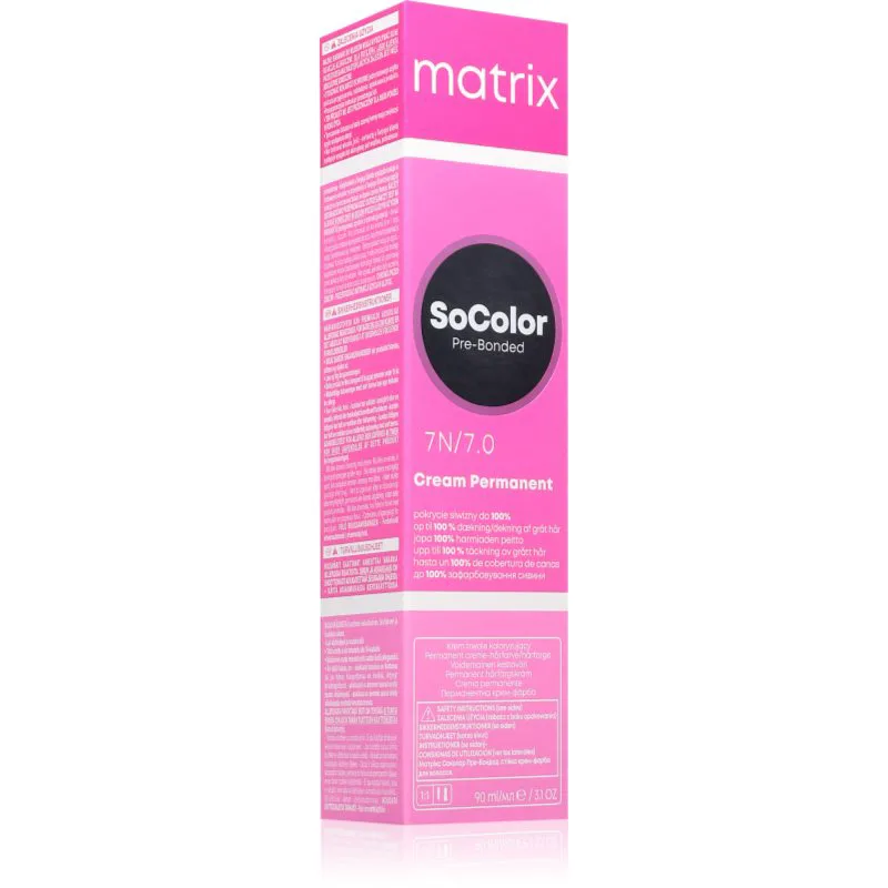 Matrix SoColor Pre-Bonded μόνιμη βαφή μαλλιών για κάλυψη των γκρίζων απόχρωση 90 ml