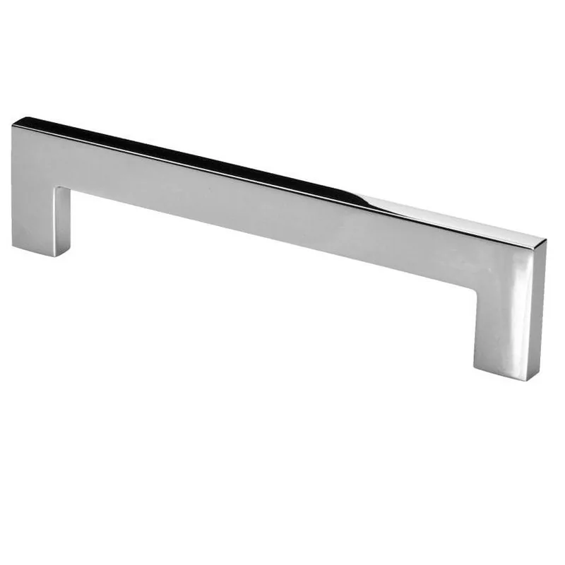 Λαβές Επίπλων Furnipart σειρά Flat 512860 Χρώμιο Γυαλιστερό Μασίφ (σε 12.8cm ή 19.2cm ή 25.6cm ή 44.8cm) (Χρώμιο γιαλιστερό) (Μήκος 20.5cm (κέντρα 19.2cm))