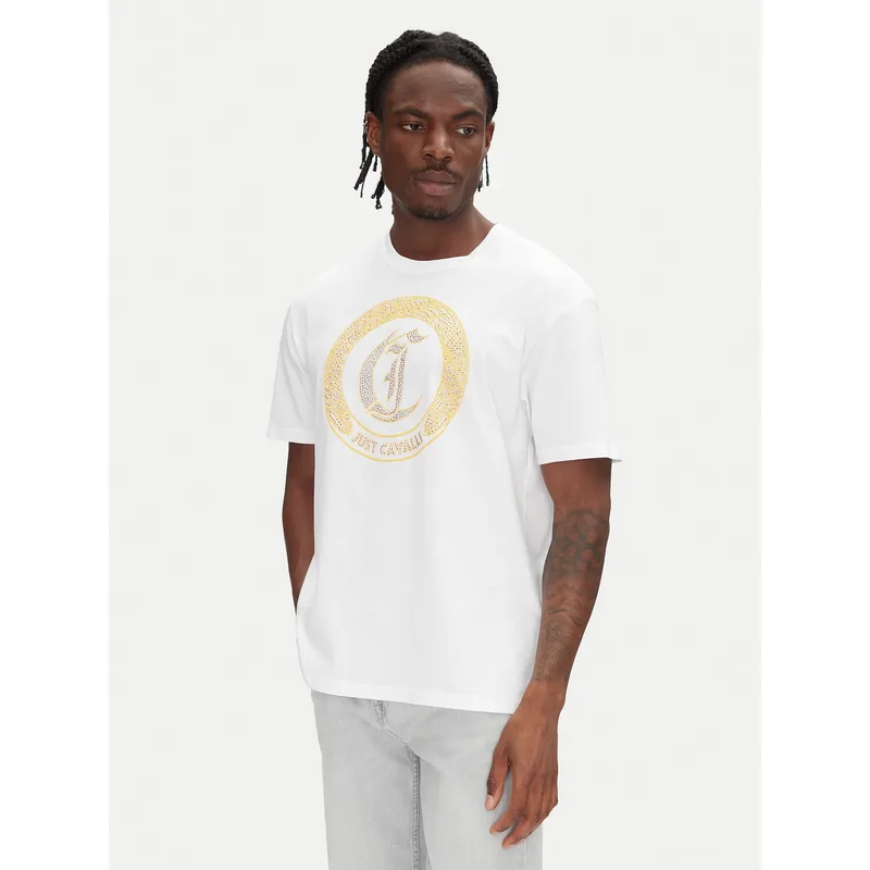 Just Cavalli T-Shirt 78OAHE22 Λευκό Regular Fit