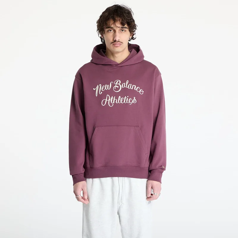Φούτερ New Balance Athletics Relaxed League Hoodie Violet XL