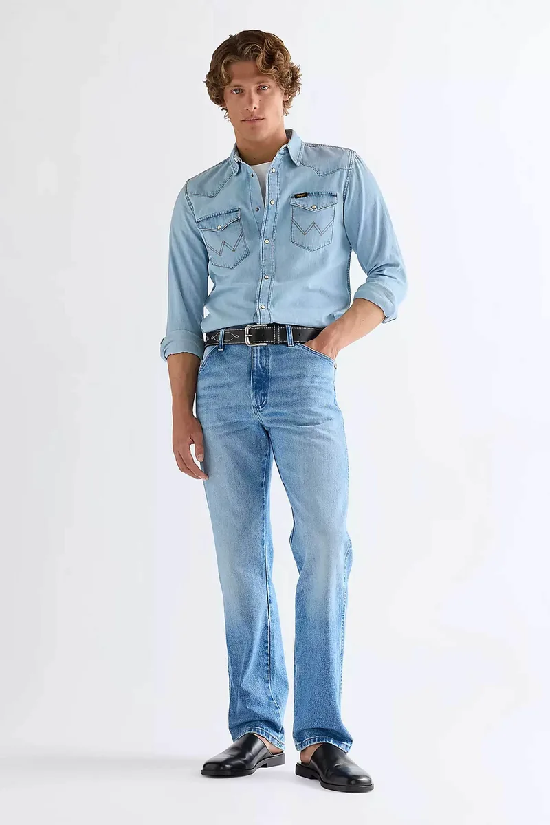 Wrangler® ανδρικό τζιν παντελόνι πεντάτσεπο Cowboy Cut "13Mwz Original" - 112378998 Denim Blue