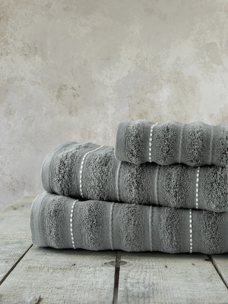 Σετ Πετσέτες 3 Τεμαχίων Nima Aura Dark Gray 30x50+50x90+70x140