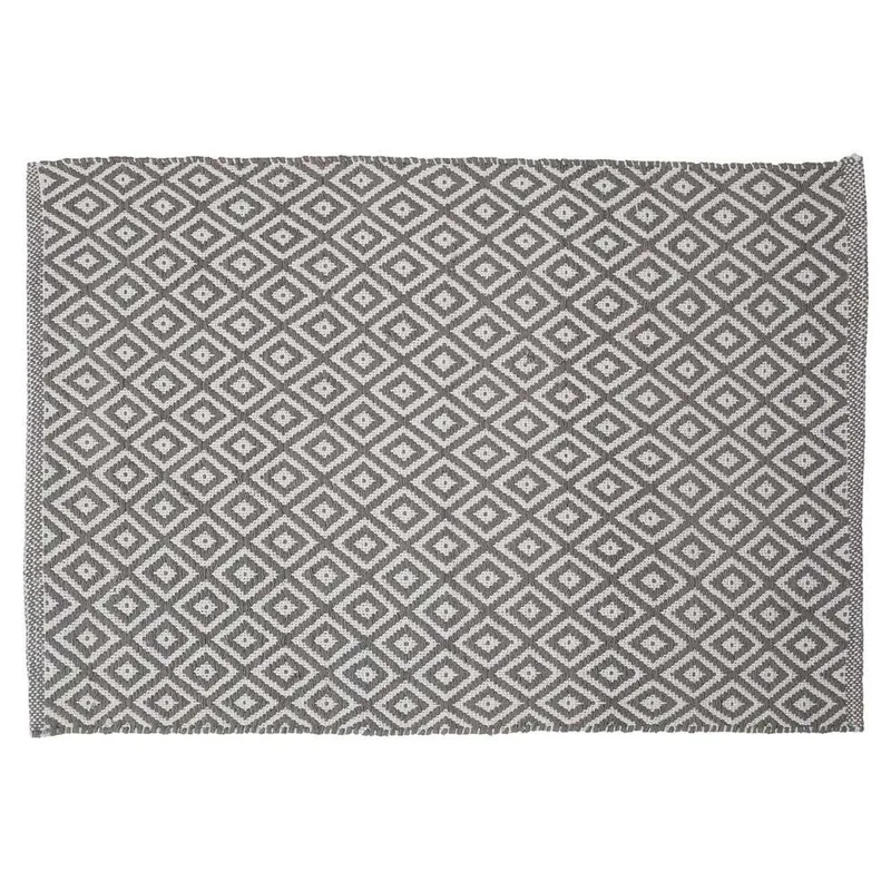 Ταπέτο Μπάνιου Βαμβακερό 60x90εκ. Trellis Grey Sealskin 294213614 (Ύφασμα: Βαμβάκι 100%, Χρώμα: Λευκό) - sealskin - sl-294213614