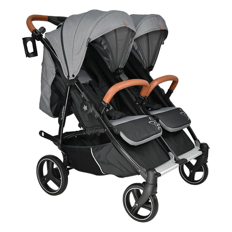 Καρότσι Bebe Stars Διδυμων Double Trouble Grey