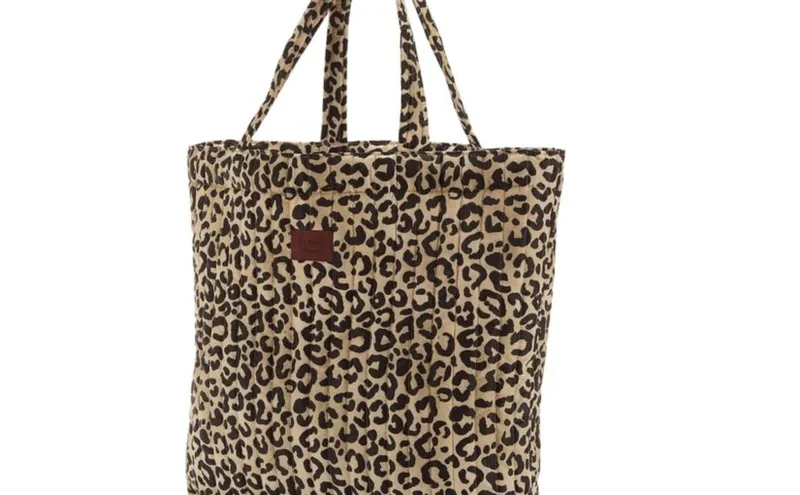 Shopper Bag Ortalion Leopard Cream