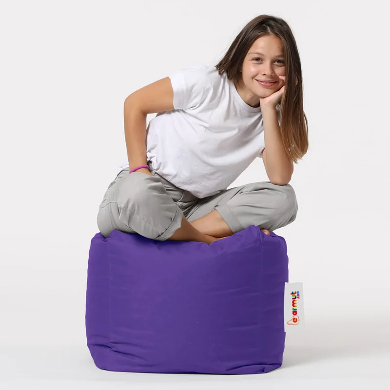 Πουφ Εξωτερικού Χώρου Square Pouf - Purple 248Frn1303 (45x45x45)