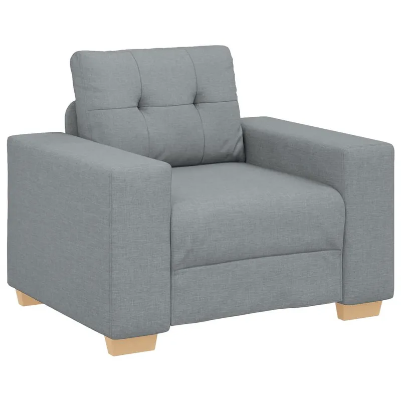 vidaXL Πολυθρόνα Ανοιχτό Γκρι 100 x 78 x 80 εκ. Ύφασμα