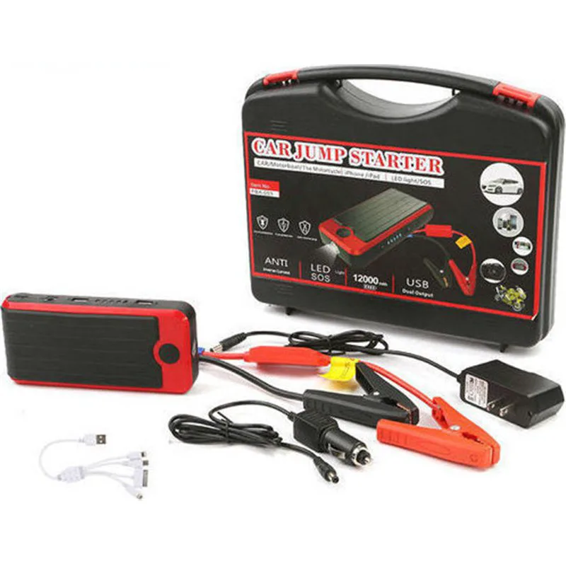 T6 Jump Starter Φορητός Εκκινητής Μπαταρίας Αυτοκινήτου 12V με Power Bank / USB / Φακό