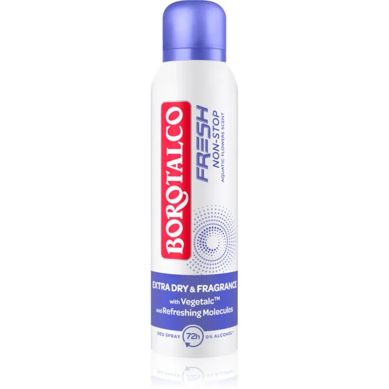 Borotalco Non-Stop Fresh Aquatic Flowers αποσμητικό σε σπρέι 72 ώρες 150 ml