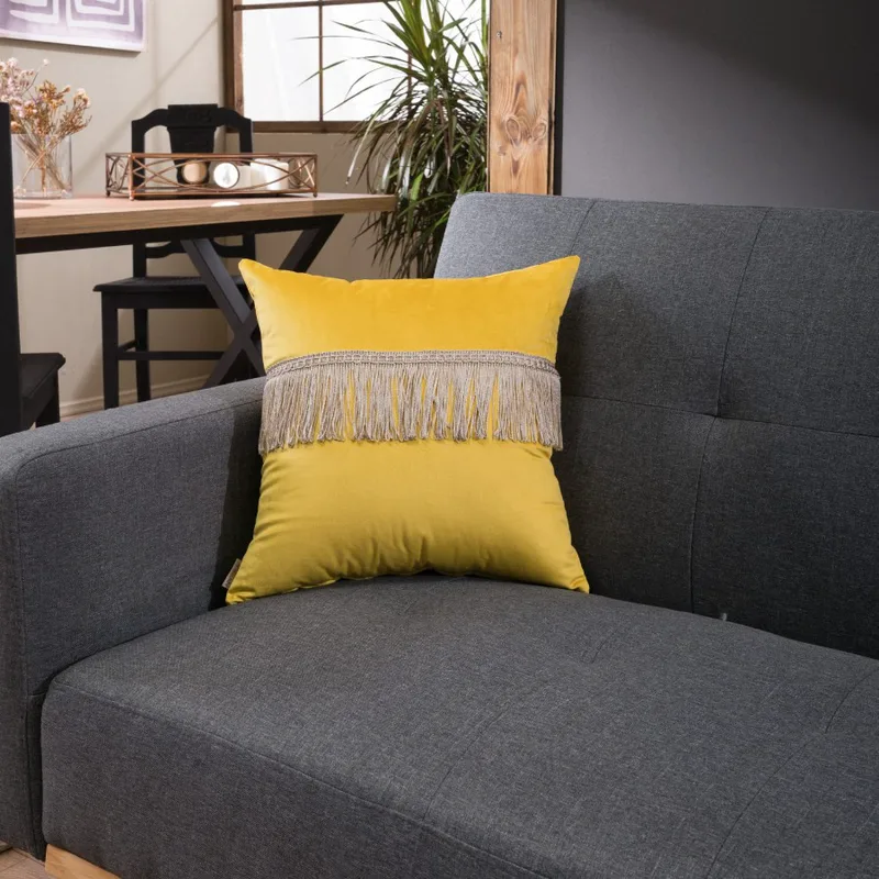 Διακοσμητικό Μαξιλάρι 30X50 Teoran Velvet 14 Με Κρόσι (30x50)