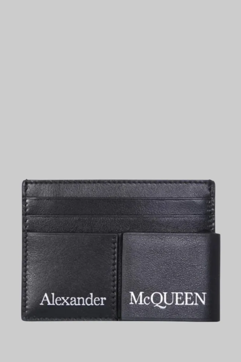 ALEXANDER MCQUEEN Ανδρικό Μαύρο Iconic Logo Card Holder