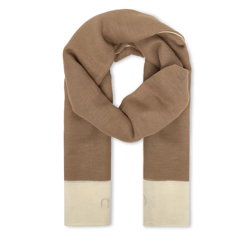 Πασμίνα Calvin Klein Linen Blend Emblem Pareo Scarf LV04F9021G Μπεζ
