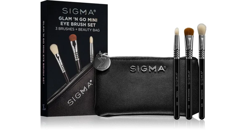 Sigma Beauty Glam N Go 3 Piece Brush Set with Case