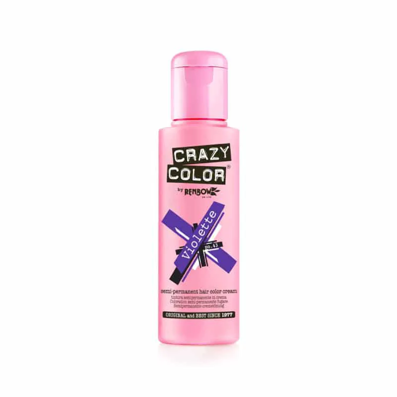 Crazy Color Ημιμόνιμη Κρέμα-Βαφή Μαλλιών Violette 100ml
