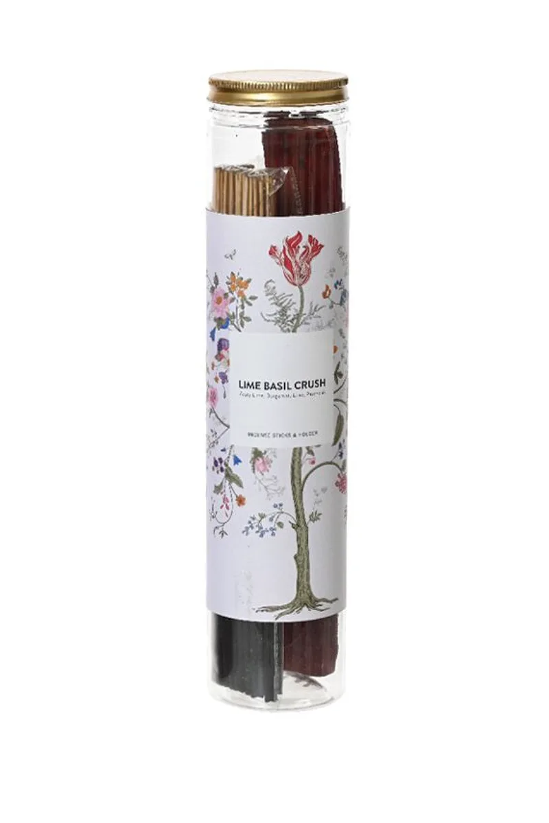 Incense Sticks Απο Bamboo Με Βαση Καυσης Και Αρωμα Lime Basil Crush 27.5x6.3x27.5cm Λευκό Kaeming