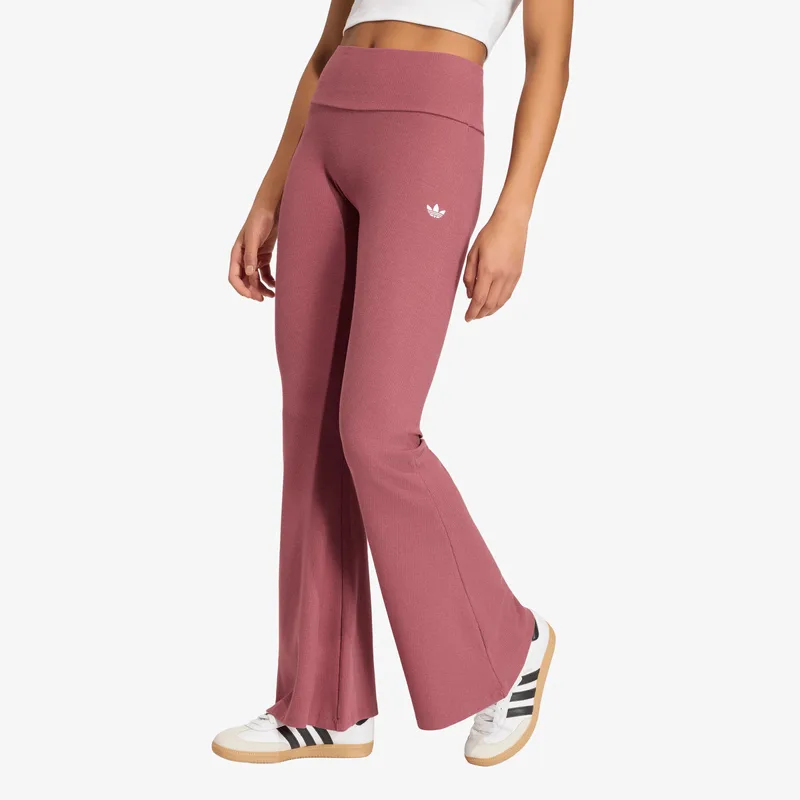 Κολάν adidas Essentials Rib Flared Leggings Quiet Crimson XL
