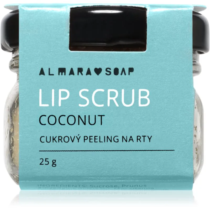 Almara Soap Lip Scrub Απολεπιστικό ζάχαρης για τα χείλη Coconut 25 γρ