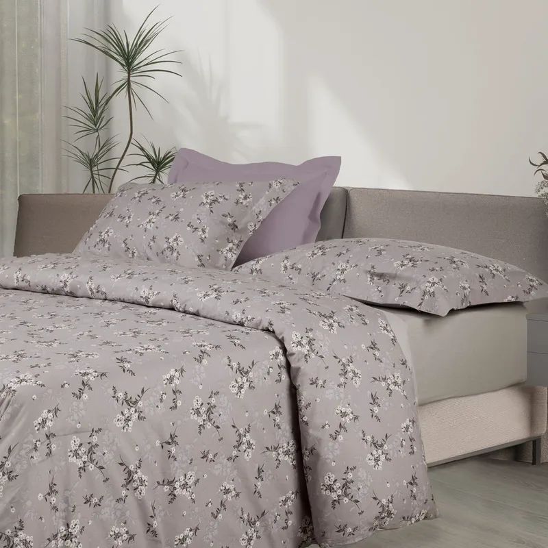 ΣΕΤ ΣΕΝΤΟΝΙΑ KING SIZE DAS HOME HAPPY 9684 ΓΚΡΙ/TAUPE 4ΤΜΧ (260X280CM)