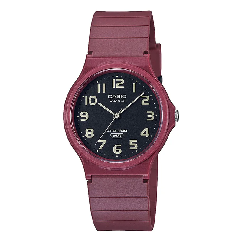 CASIO Collection Red Rubber Strap MQ-24UC-4BEF