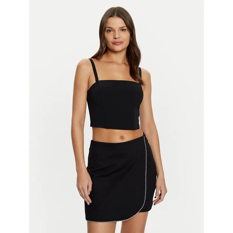 Guess Τοπ W5RH26 WGLO2 Μαύρο Regular Fit