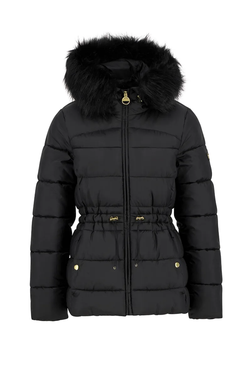 ΓΥΝΑΙΚΕΙΟ ΜΠΟΥΦΑΝ CHER PUFFER JACKET BARBOUR INTERNATIONAL ΚΑΝΟΝΙΚΗ ΓΡΑΜΜΗ ΜΑΥΡΟ