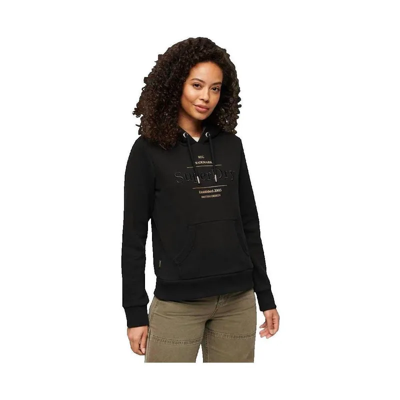 T-shirt με κουκούλα Superdry Sweat à capuche Luxe Metallic Logo