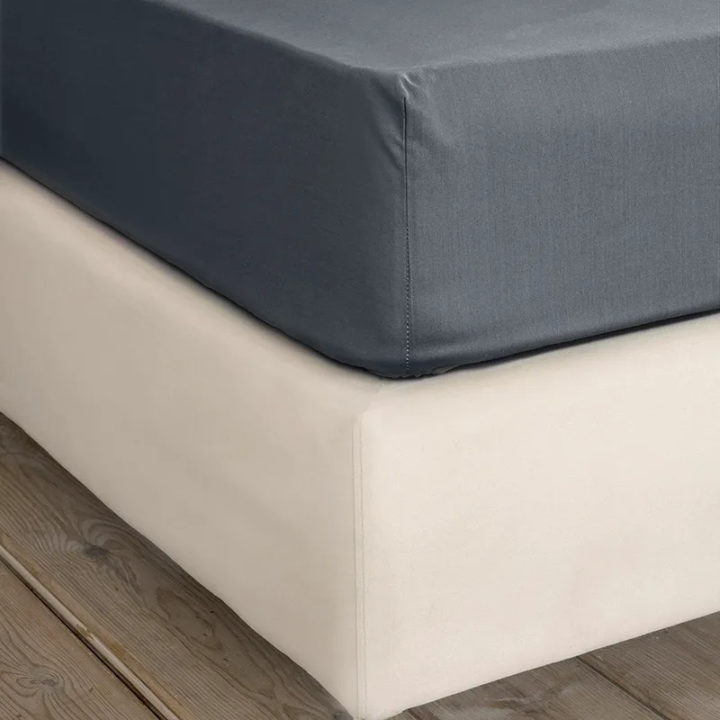 Σεντόνι Μεμονωμένο Μονό 100X200+32 Nima Unicolors Midnight Gray Με Λάστιχο (100x200+32)