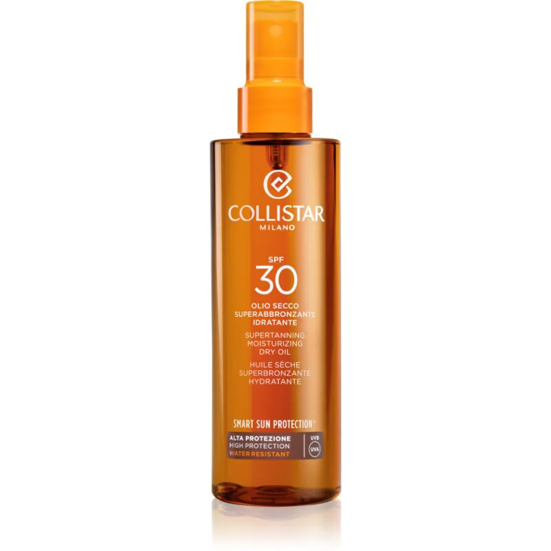 Collistar Smart Sun Protection Supertanning Moisturizing Dry Oil SPF 30 προστατευτικό αντηλιακό ξηρό λάδι SPF 30 200 ml