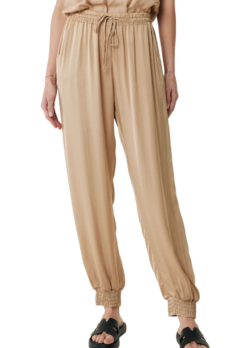 Παντελόνι Υφασμάτινο Mexx With Drawstring FL1344033W-Sand Γυναικείο
