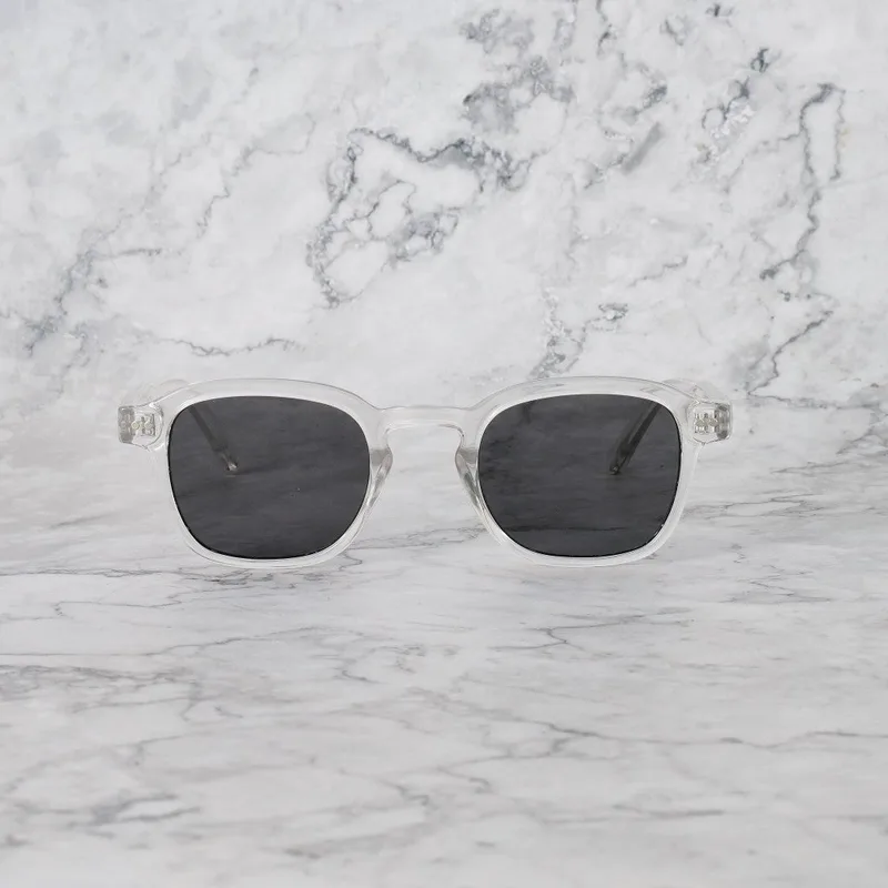 OLIVER Tinted Sunglasses | Clear | Gray Shades | Explicit Poets Sunglasses