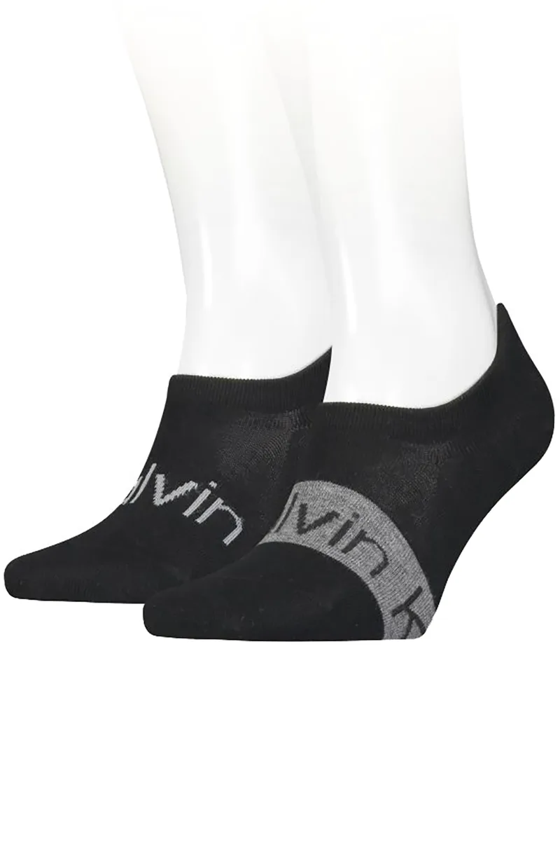 Calvin Klein ανδρικές κάλτσες CK men footie high cut 2P logo ribbon (Συσκ. με 2 ζεύγη)-701218713-002