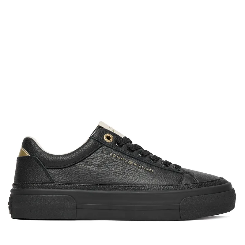 Αθλητικά Tommy Hilfiger Th Platform Sneaker Tumbled Ltr FW0FW09018 Μαύρο
