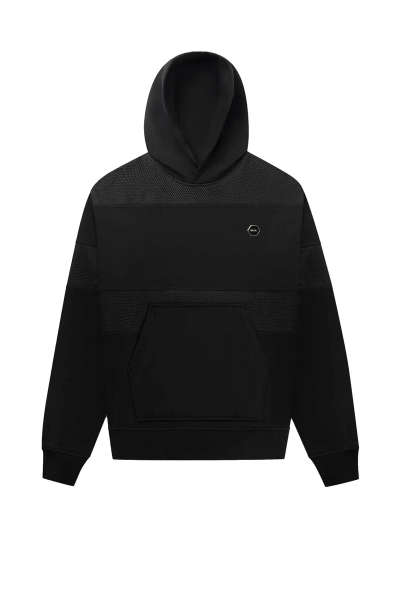 BALR. ΦΟΥΤΕΡ HOODIE HEXLINE BOX FIT LOGO ΜΑΥΡΟ