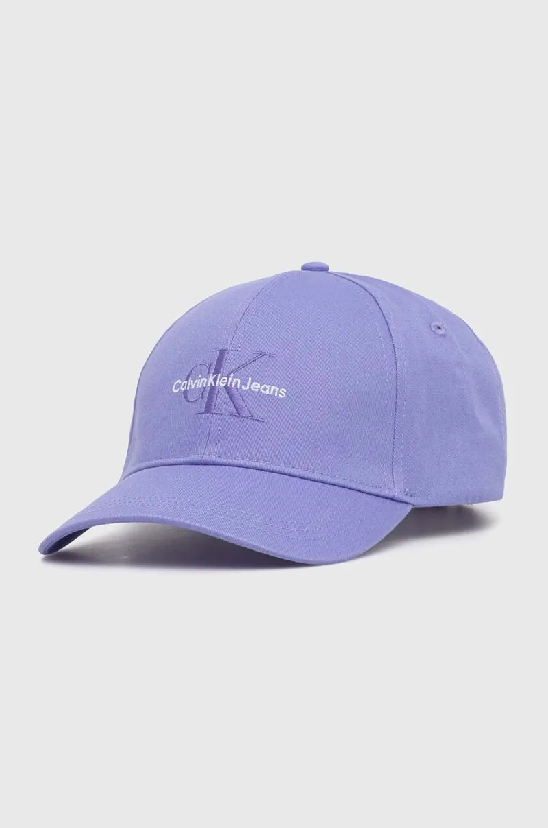 Βαμβακερό καπέλο του μπέιζμπολ Calvin Klein Jeans