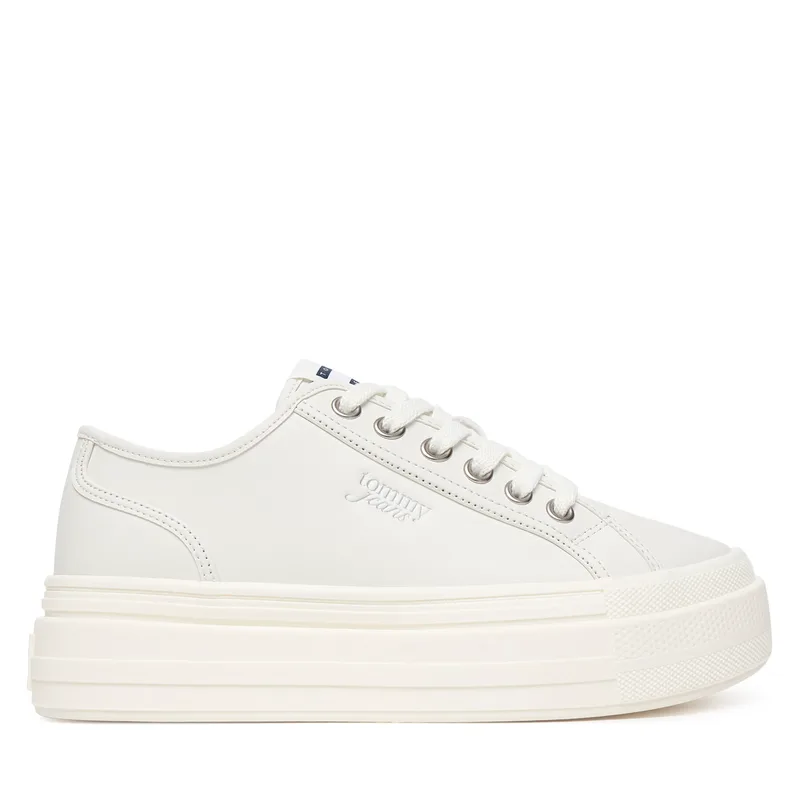 Αθλητικά Tommy Jeans Tjw Flatform Sneaker Ltr EN0EN02964 Εκρού