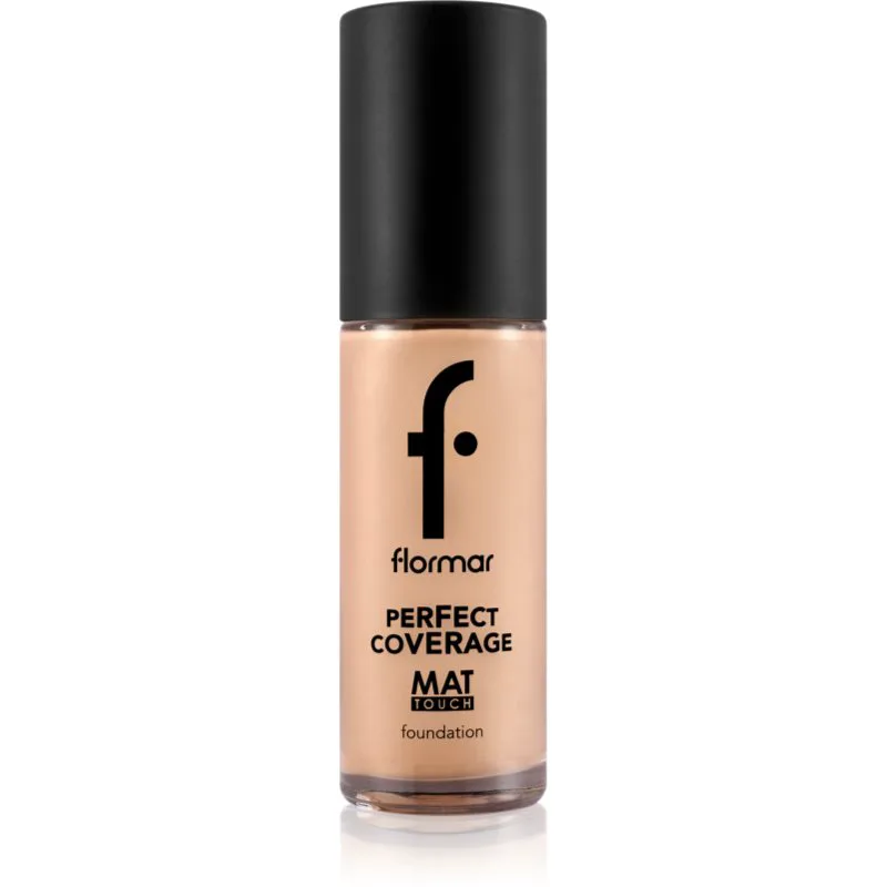 flormar Perfect Coverage Mat Touch Foundation ματ μεικ απ για μικτό έως λιπαρό δέρμα απόχρωση 308 Fair Ivory 30 ml