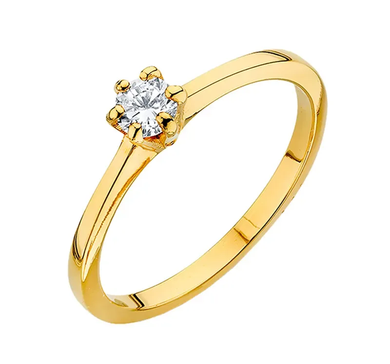 Moνόπετρο επίχρυσο δαχτυλίδι Vogue 925 575211.1 575211.1 Ασήμι